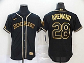 Rockies 28 Nolan Arenado Black Gold 2020 Nike Flexbase Jersey,baseball caps,new era cap wholesale,wholesale hats